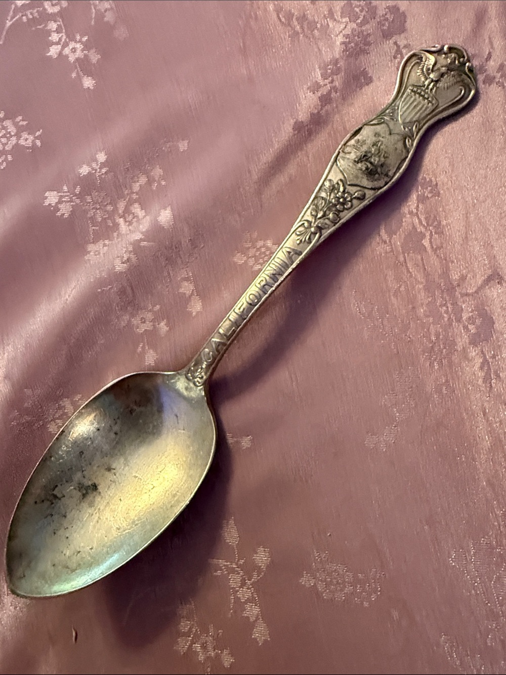 Antique Decorative California Eureka Silver plated Serving Spoon